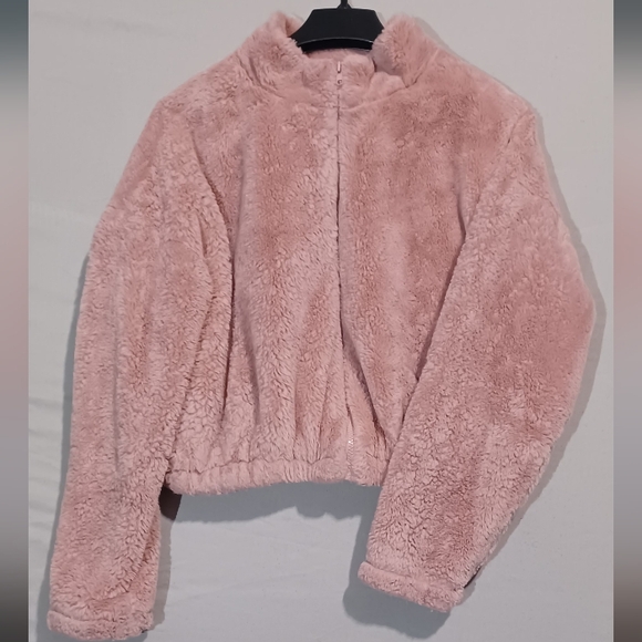 Rue21 Blush Faux Fur Coat w/side Pockets Womens - Picture 4 of 5